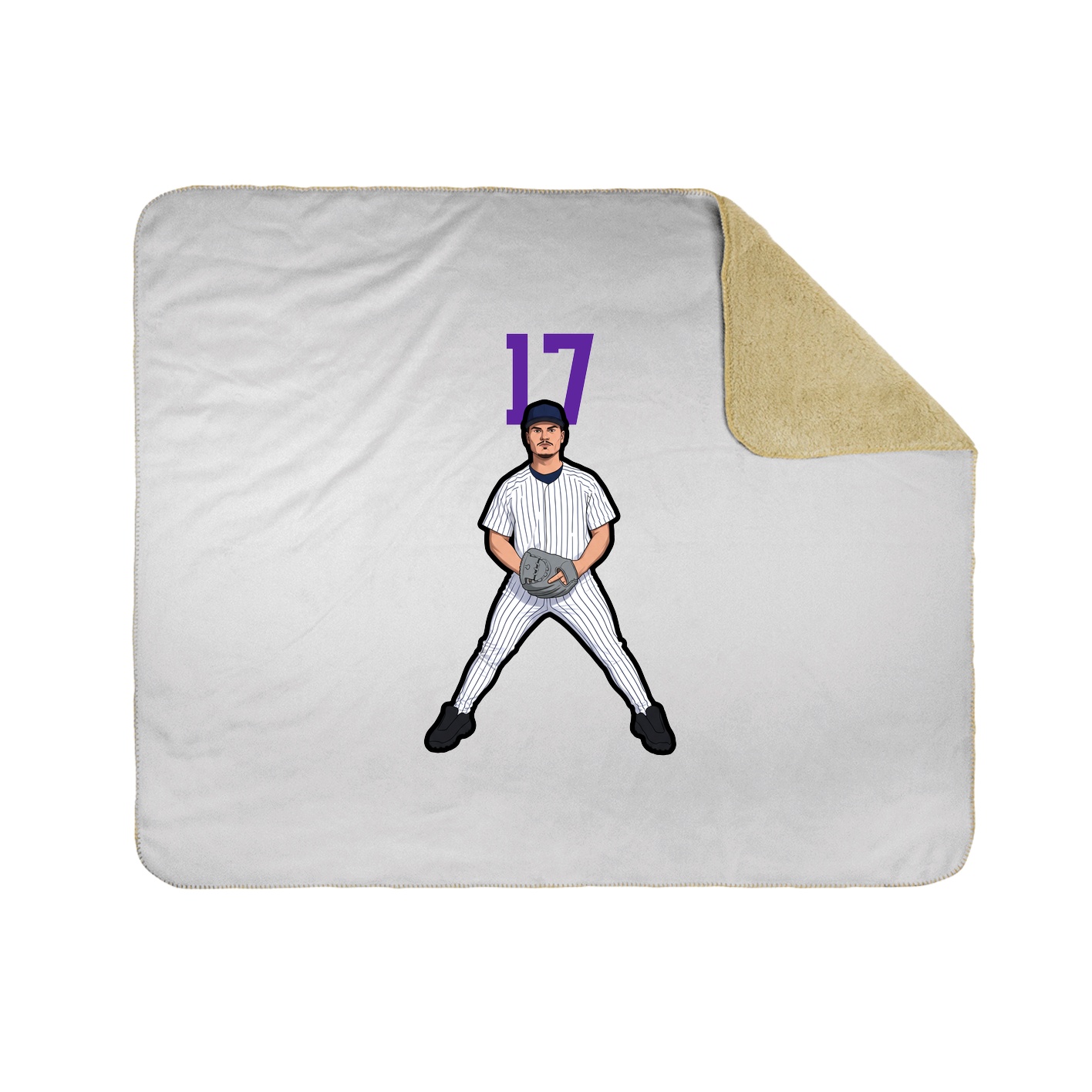 Throw Blanket — Number Top in White