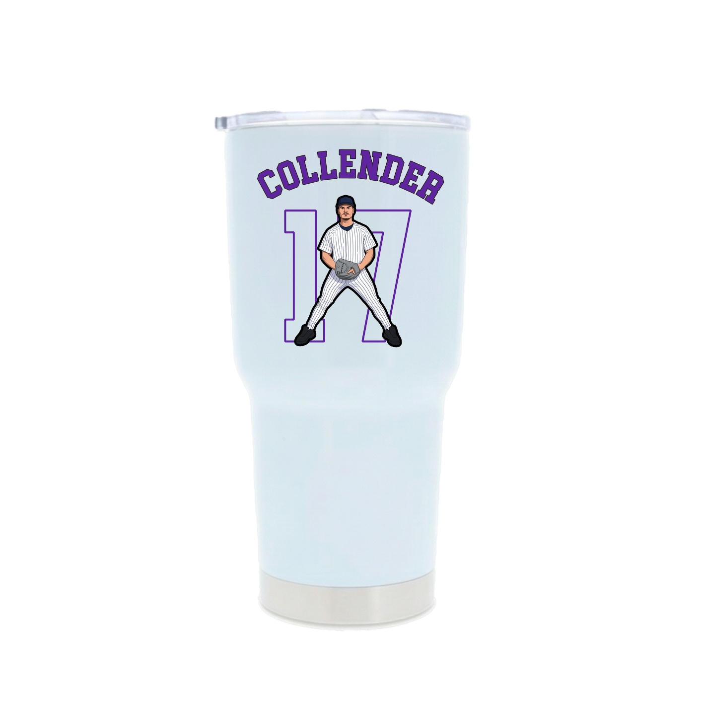 30oz Stainless Steel Tumbler — Shirsey Arch in White