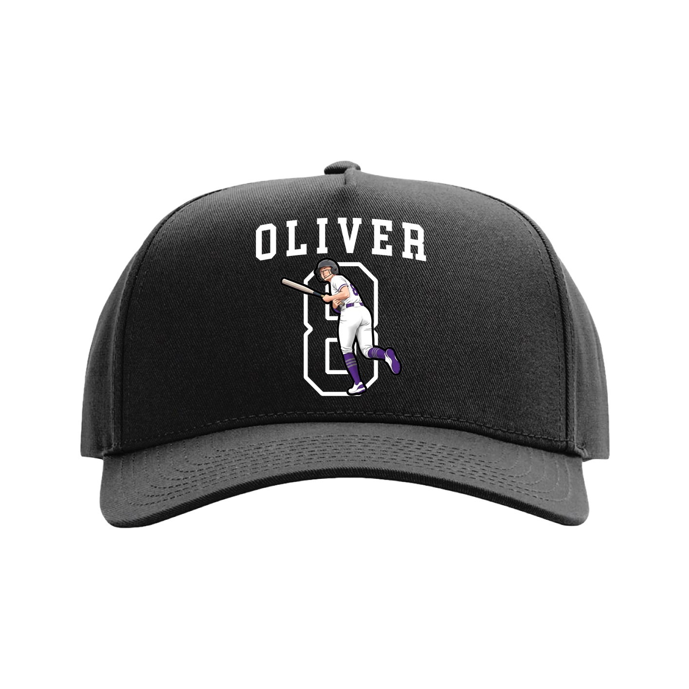 Full Fabric Five-Panel Champ Cap — Shirsey in Black