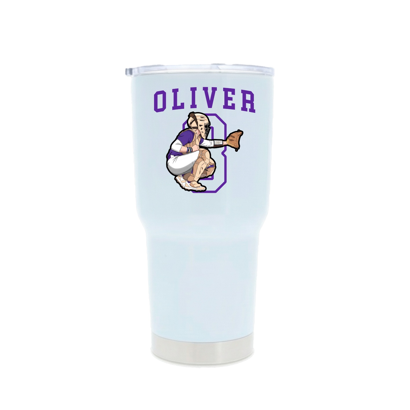 30oz Stainless Steel Tumbler — Shirsey in White