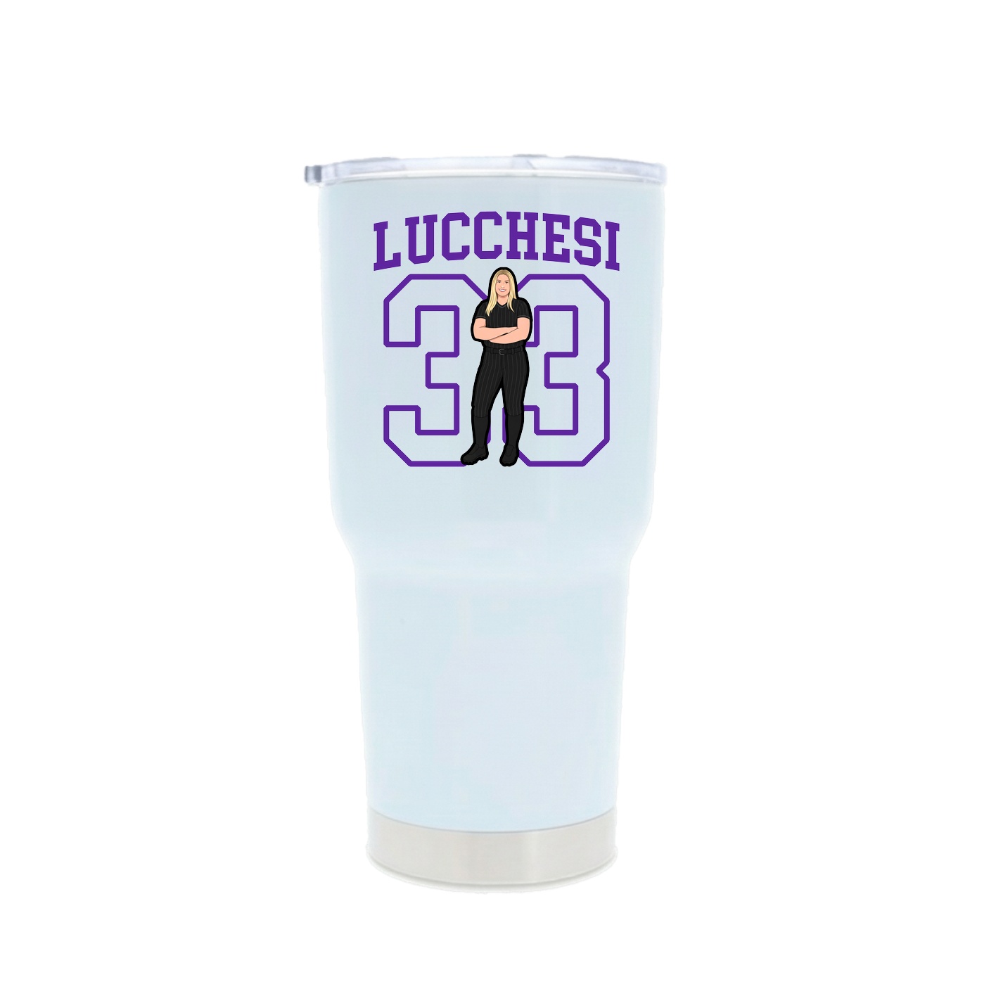 30oz Stainless Steel Tumbler — Shirsey in White
