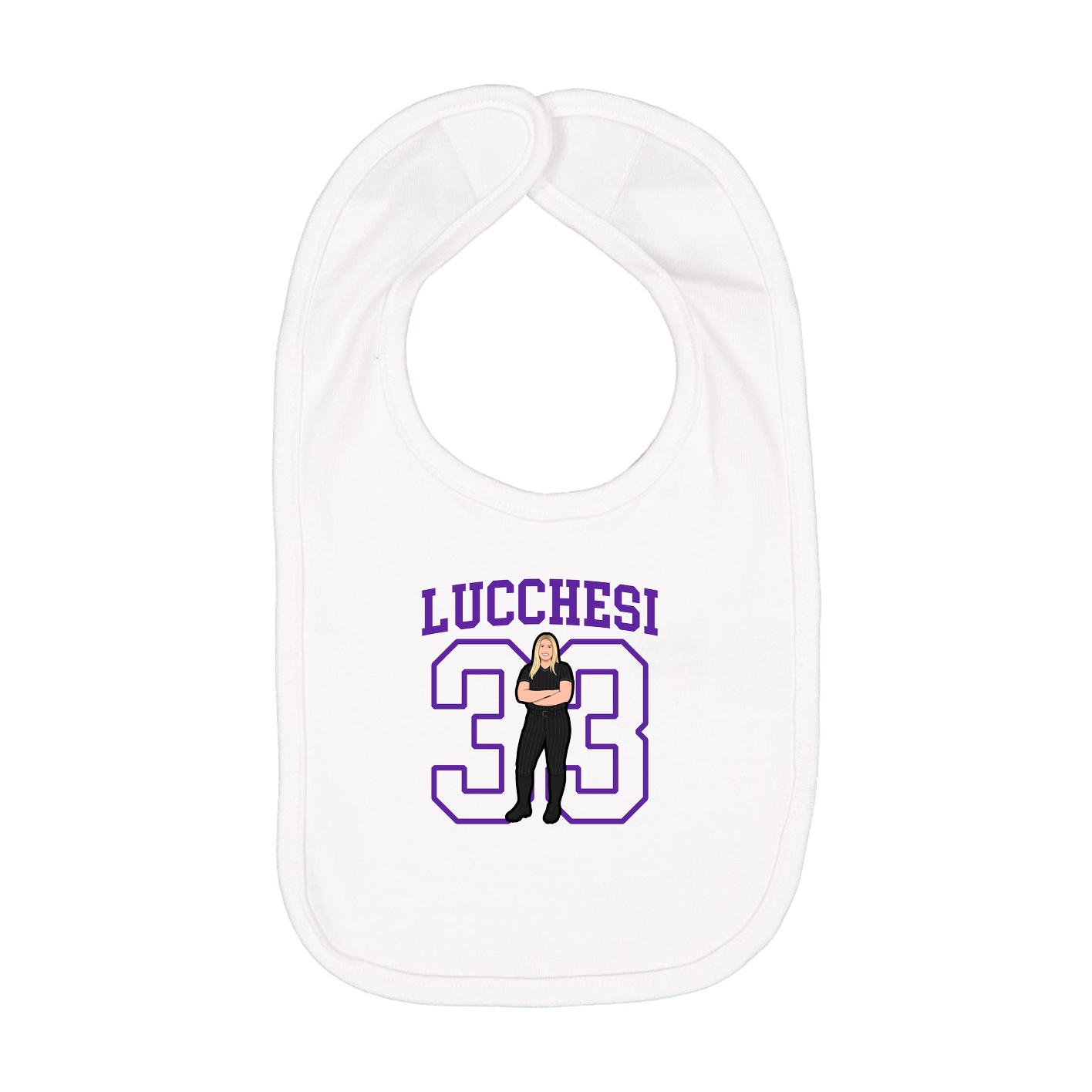 Infant Bib — Shirsey in White