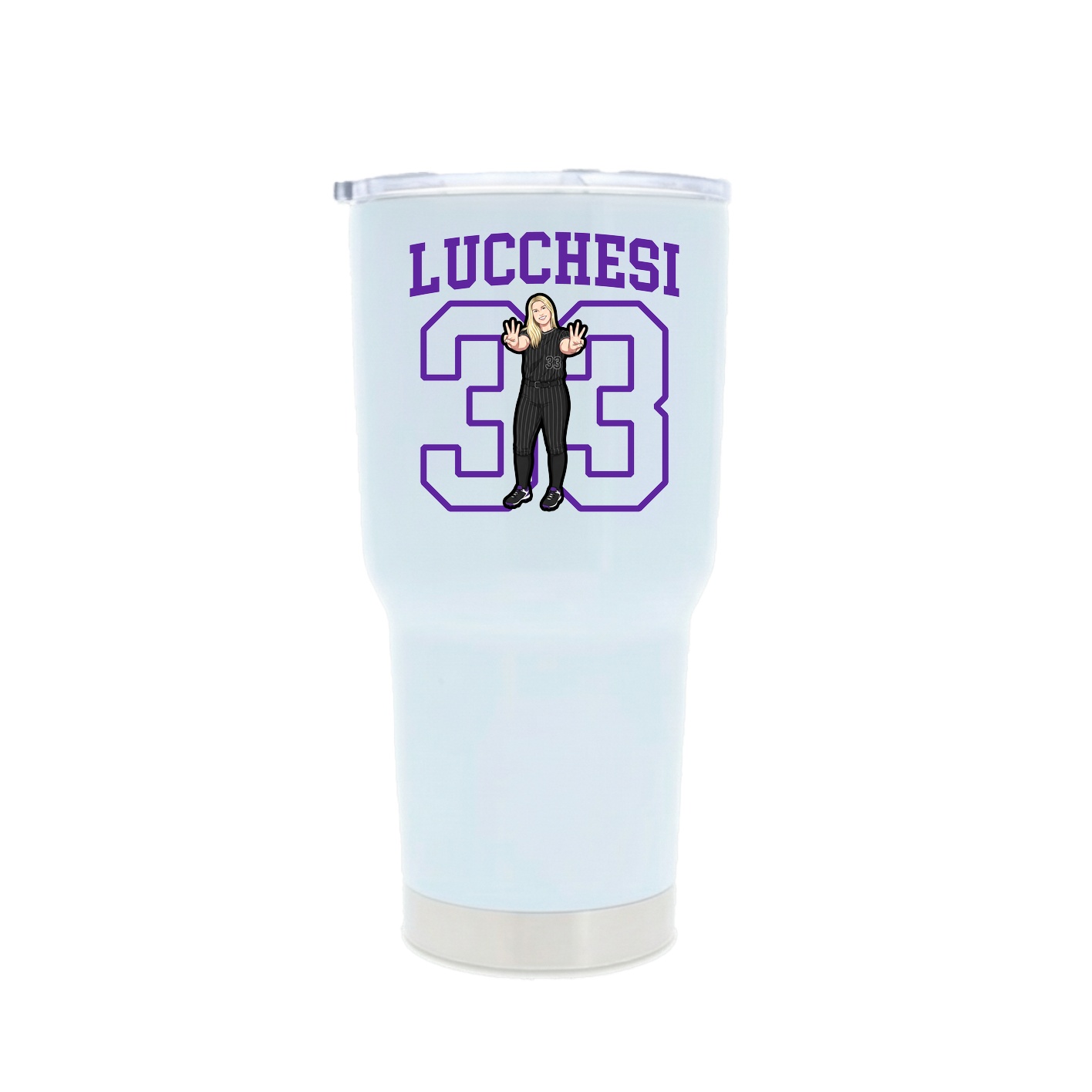 30oz Stainless Steel Tumbler — Shirsey in White