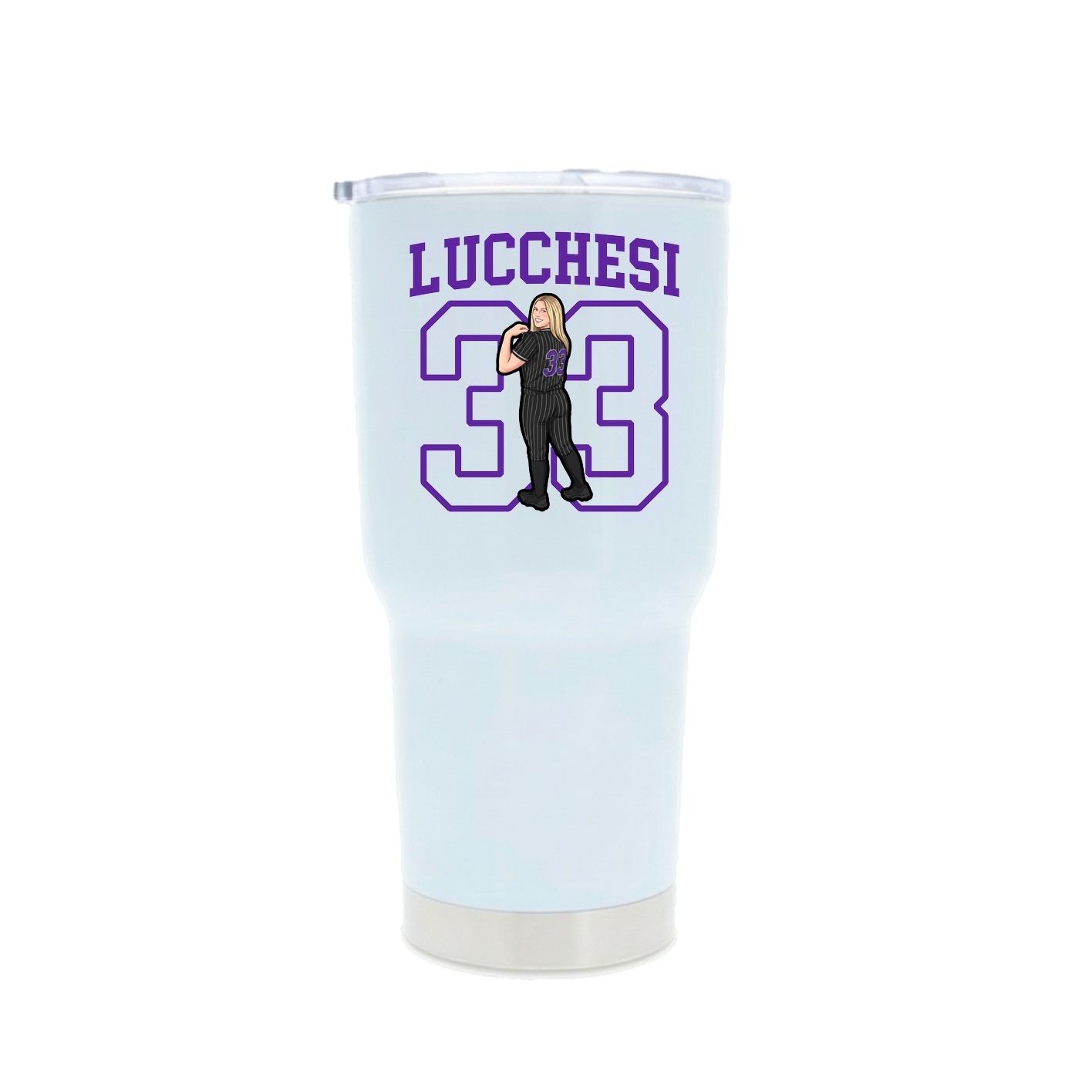 30oz Stainless Steel Tumbler — Shirsey in White