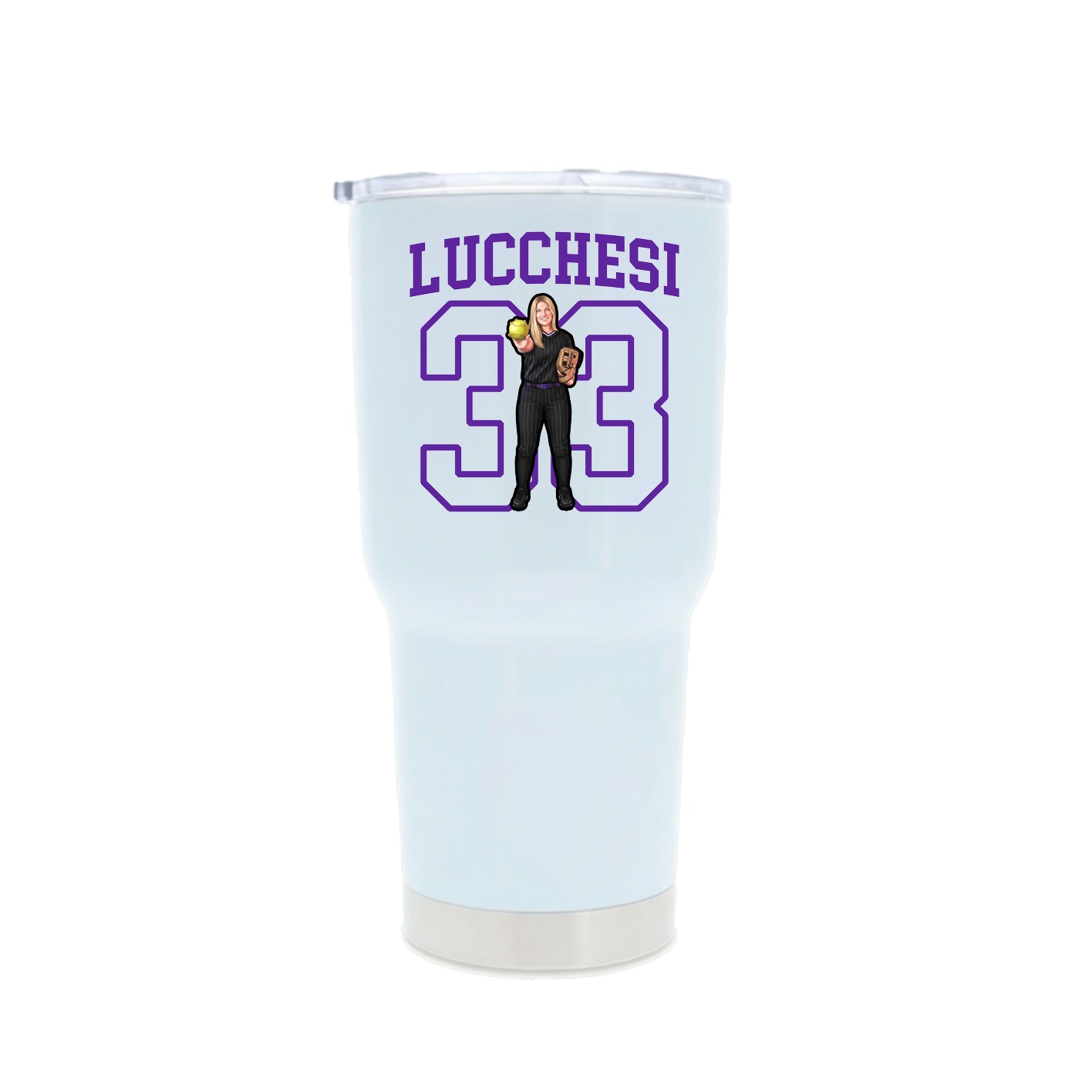 30oz Stainless Steel Tumbler — Shirsey in White