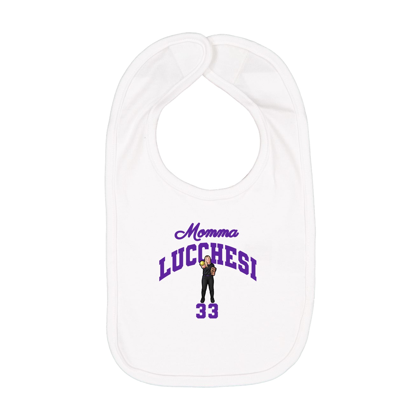 Infant Bib — Mothers Day Arch in White