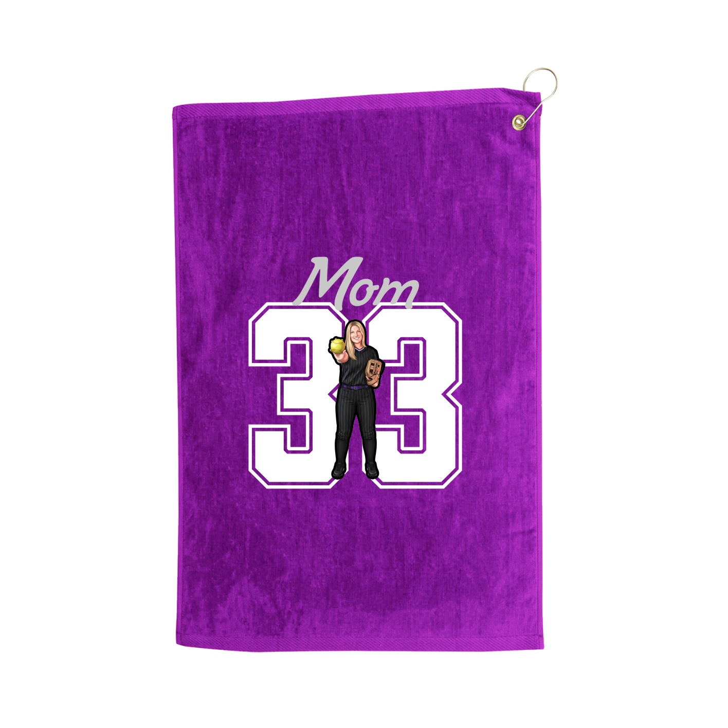 Golf Towel — Mothers Day Shirsey in Purple