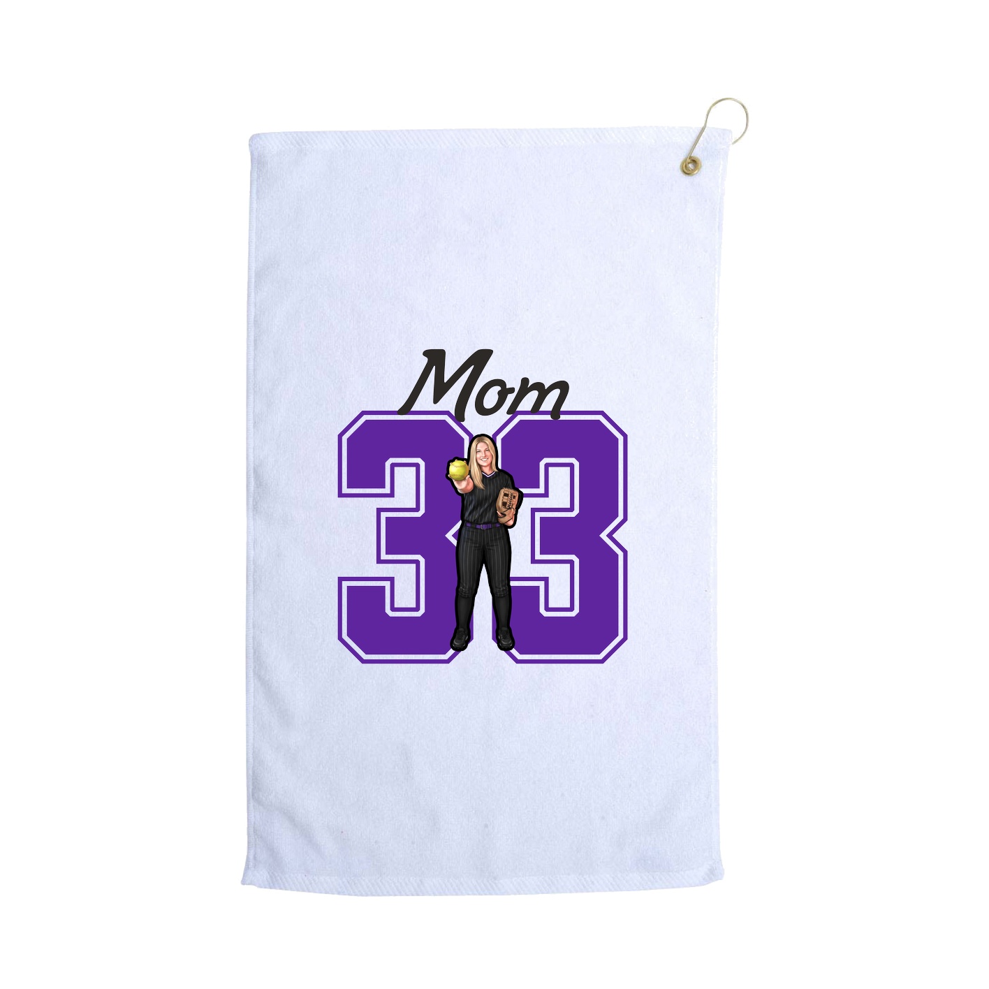 Golf Towel — Mothers Day Shirsey in White