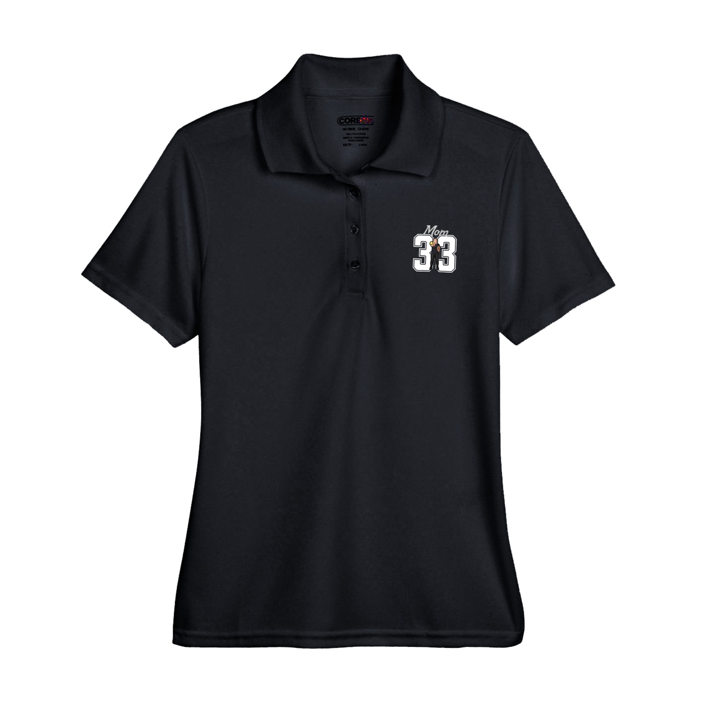 Womens Performance Polo — Mothers Day Shirsey in Black