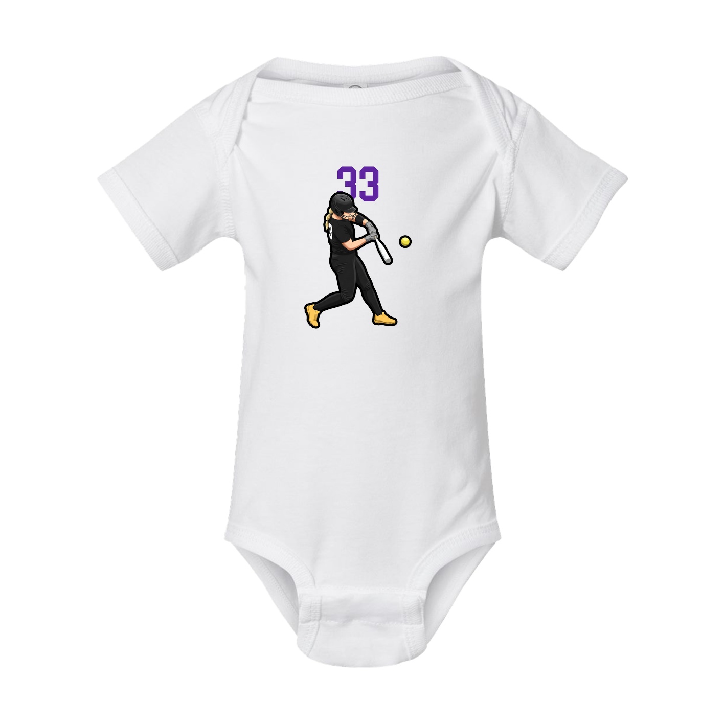 Baby Onesie — Number Top in White