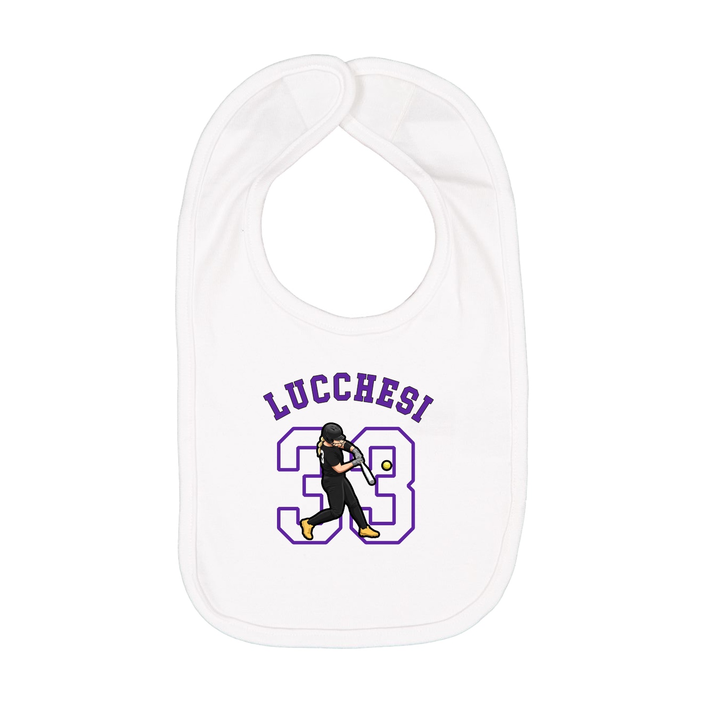 Infant Bib — Shirsey Arch in White