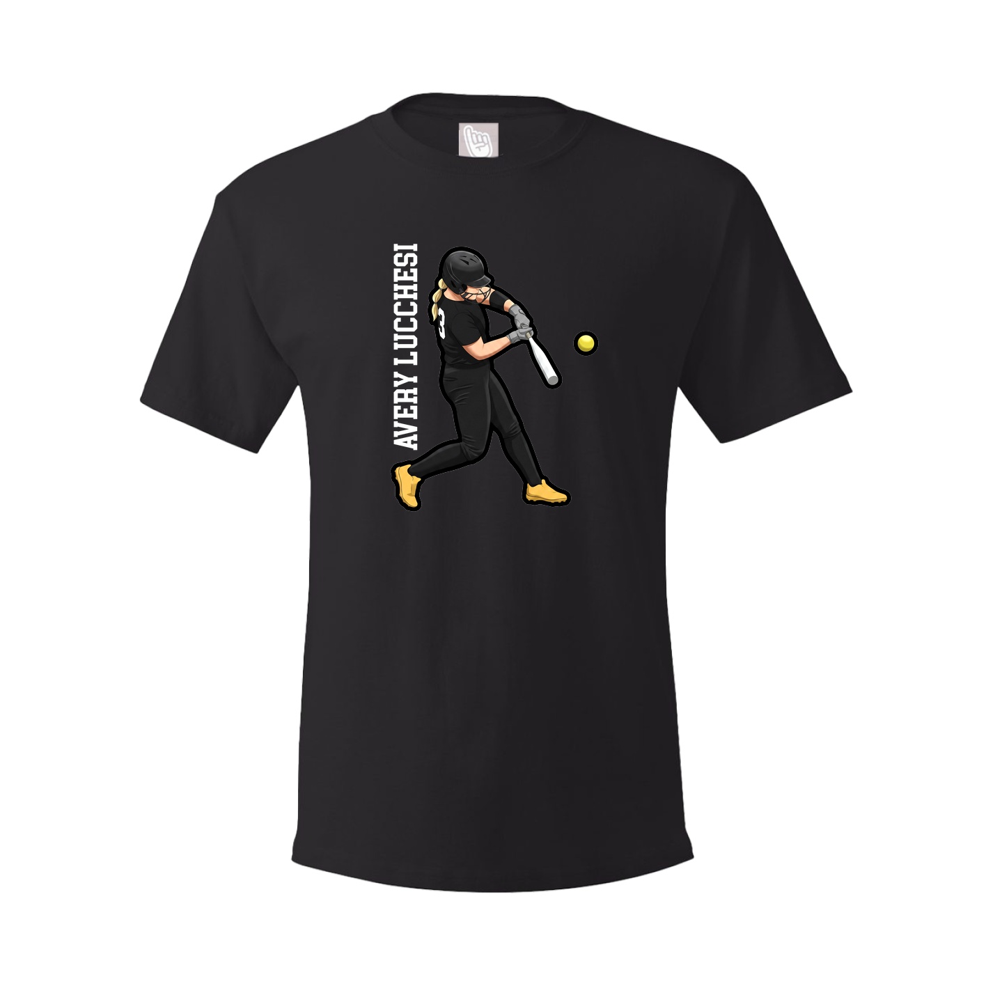 Tee — Name Vertical in Black