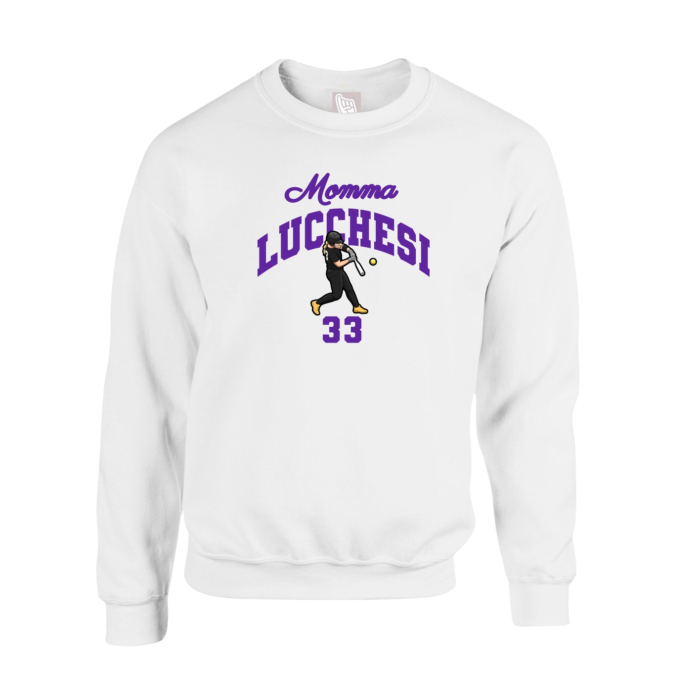 Fleece Crew — Mothers Day Arch in White