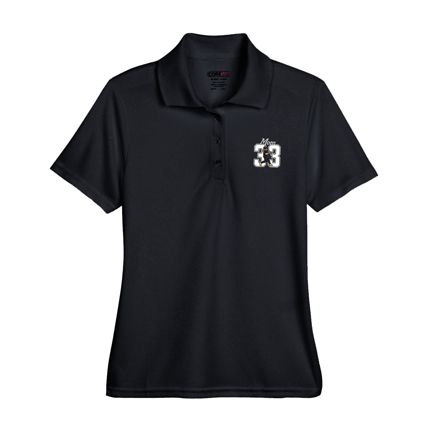 Womens Performance Polo — Mothers Day Shirsey in Black