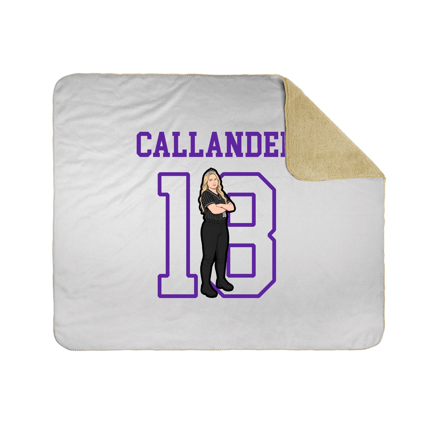 Throw Blanket — Shirsey in White