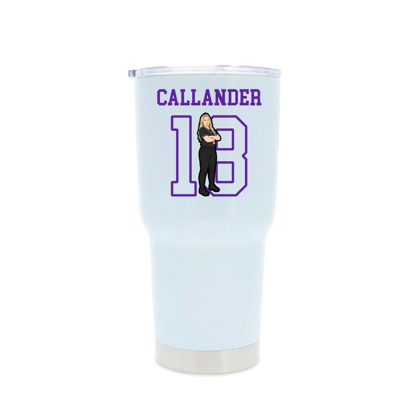30oz Stainless Steel Tumbler — Shirsey in White