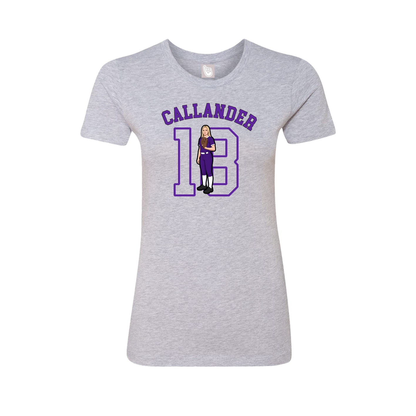 Fitted Women's Tee — Shirsey Arch in Grey