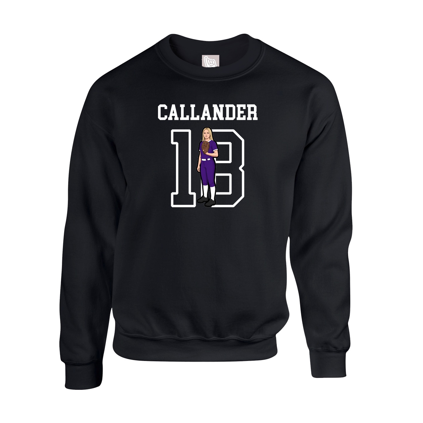 Fleece Crew — Shirsey in Black