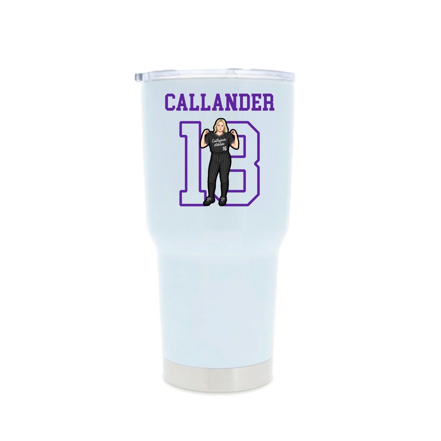30oz Stainless Steel Tumbler — Shirsey in White