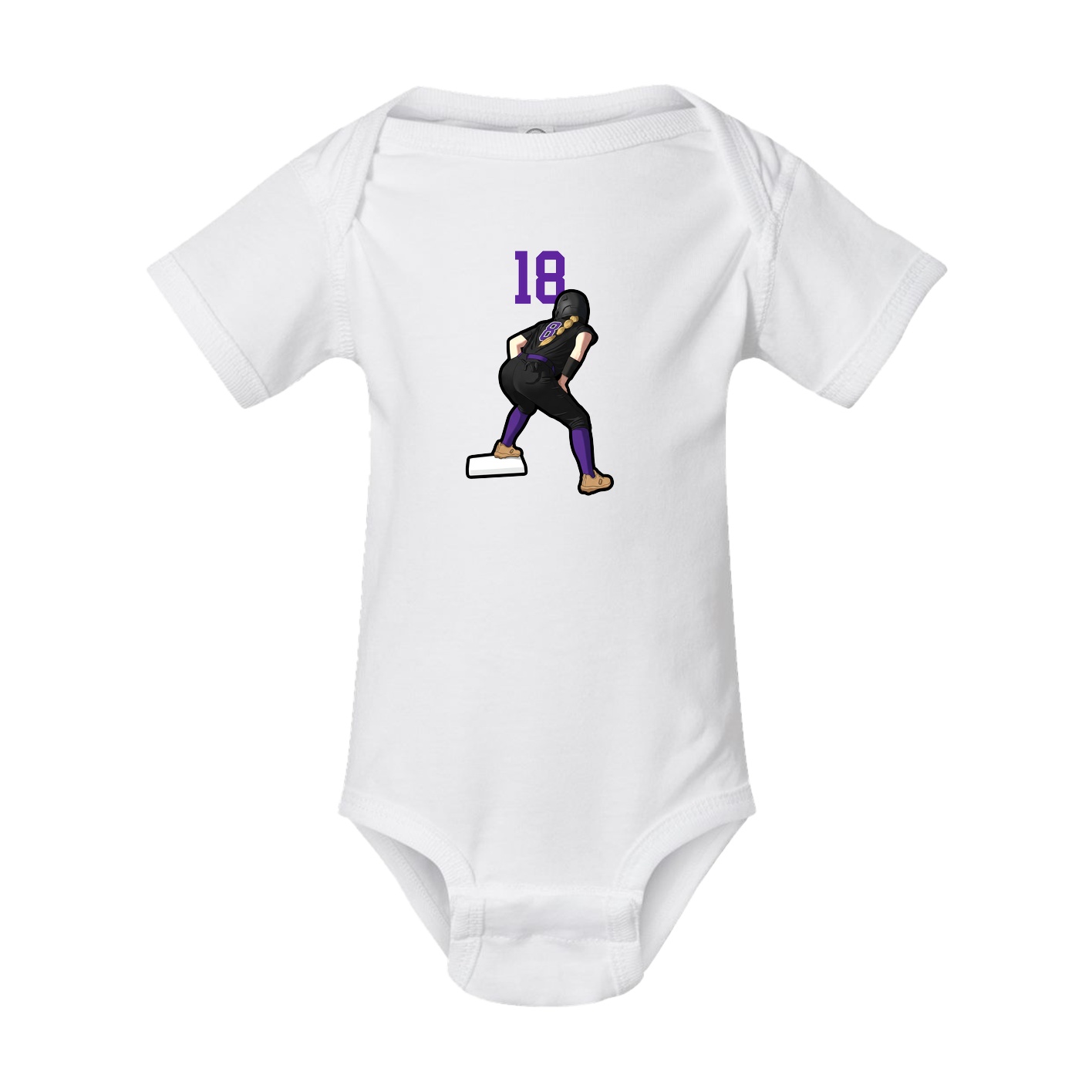 Baby Onesie — Number Top in White