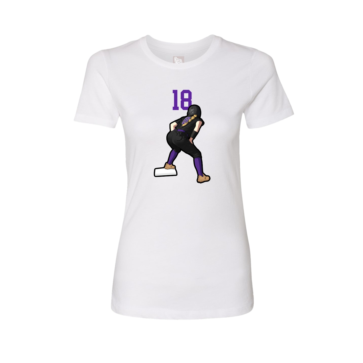 Womens Tee — Number Top in White