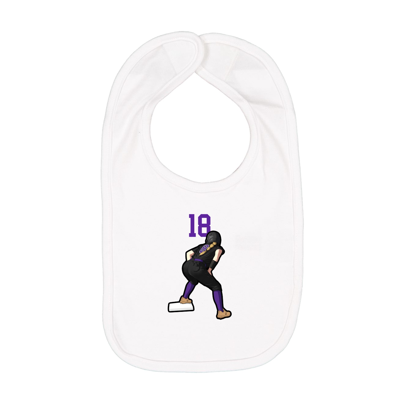 Infant Bib — Number Top in White