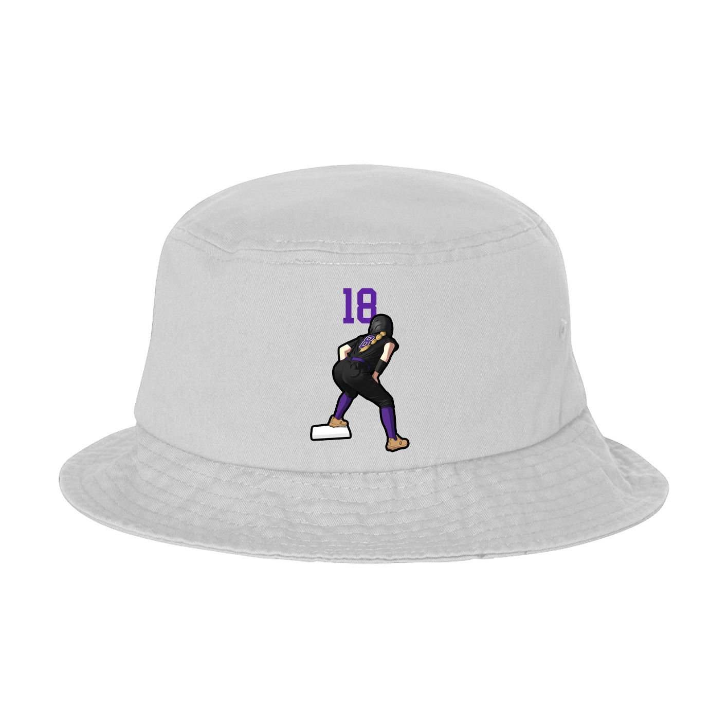 Bucket Cap — Number Top in White