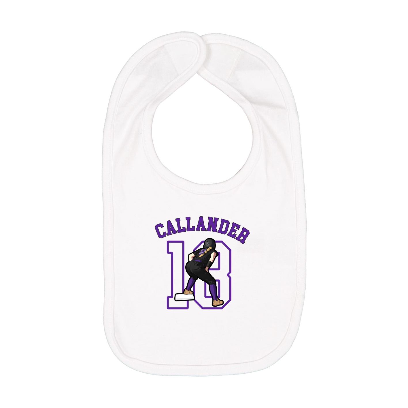 Infant Bib — Shirsey Arch in White