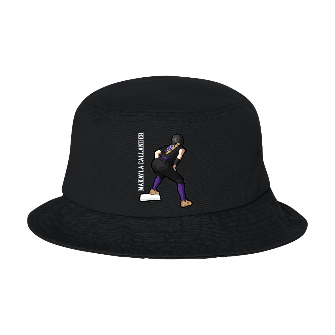 Bucket Cap — Name Vertical in Black