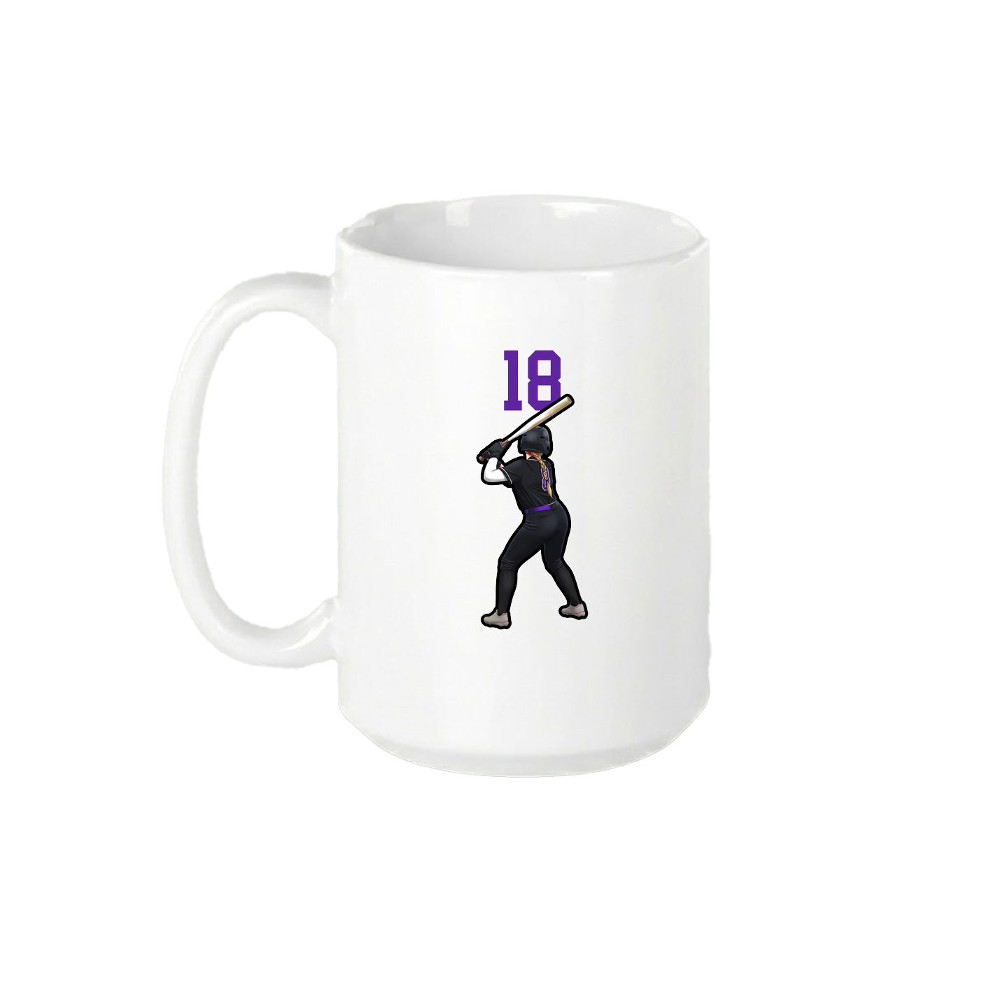 15oz Coffee Mug — Number Top in White