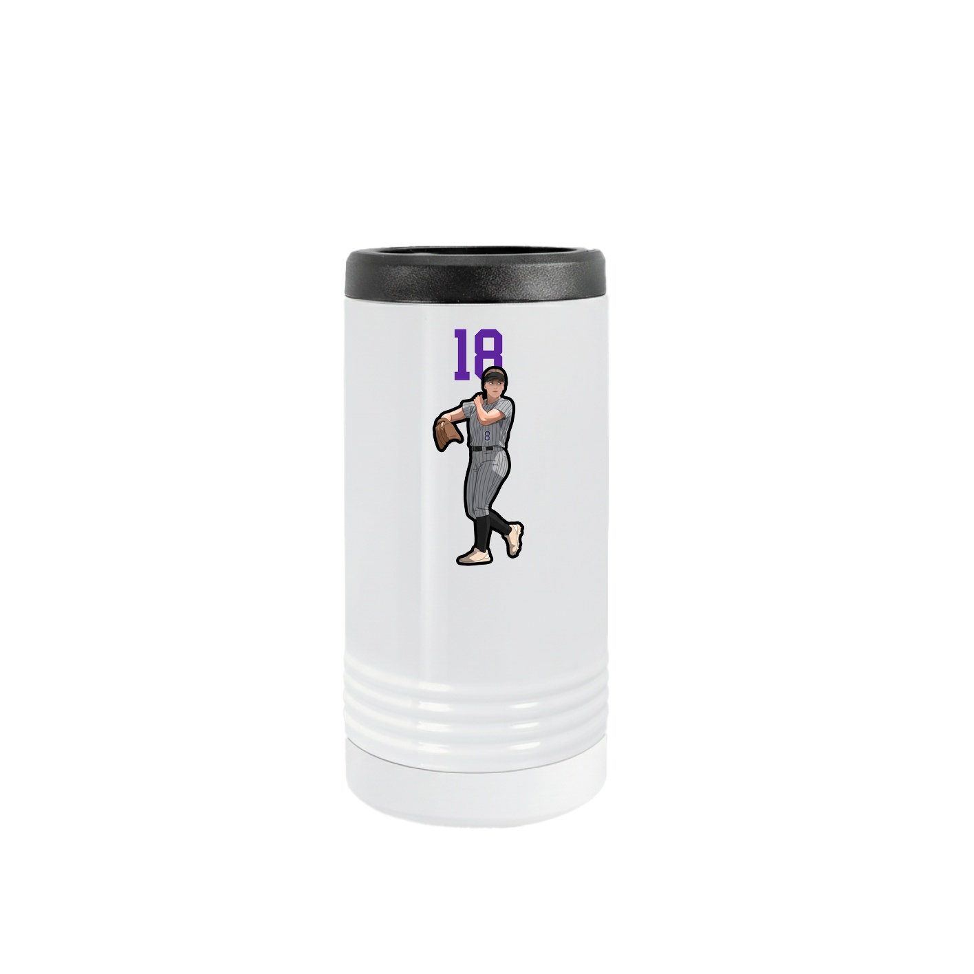 Slim Beverage Holder — Number Top in White