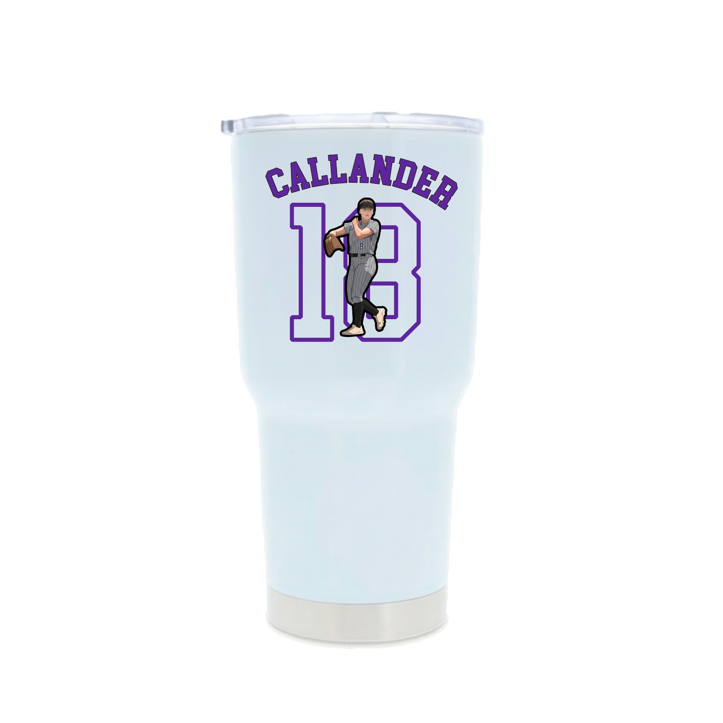 30oz Stainless Steel Tumbler — Shirsey Arch in White