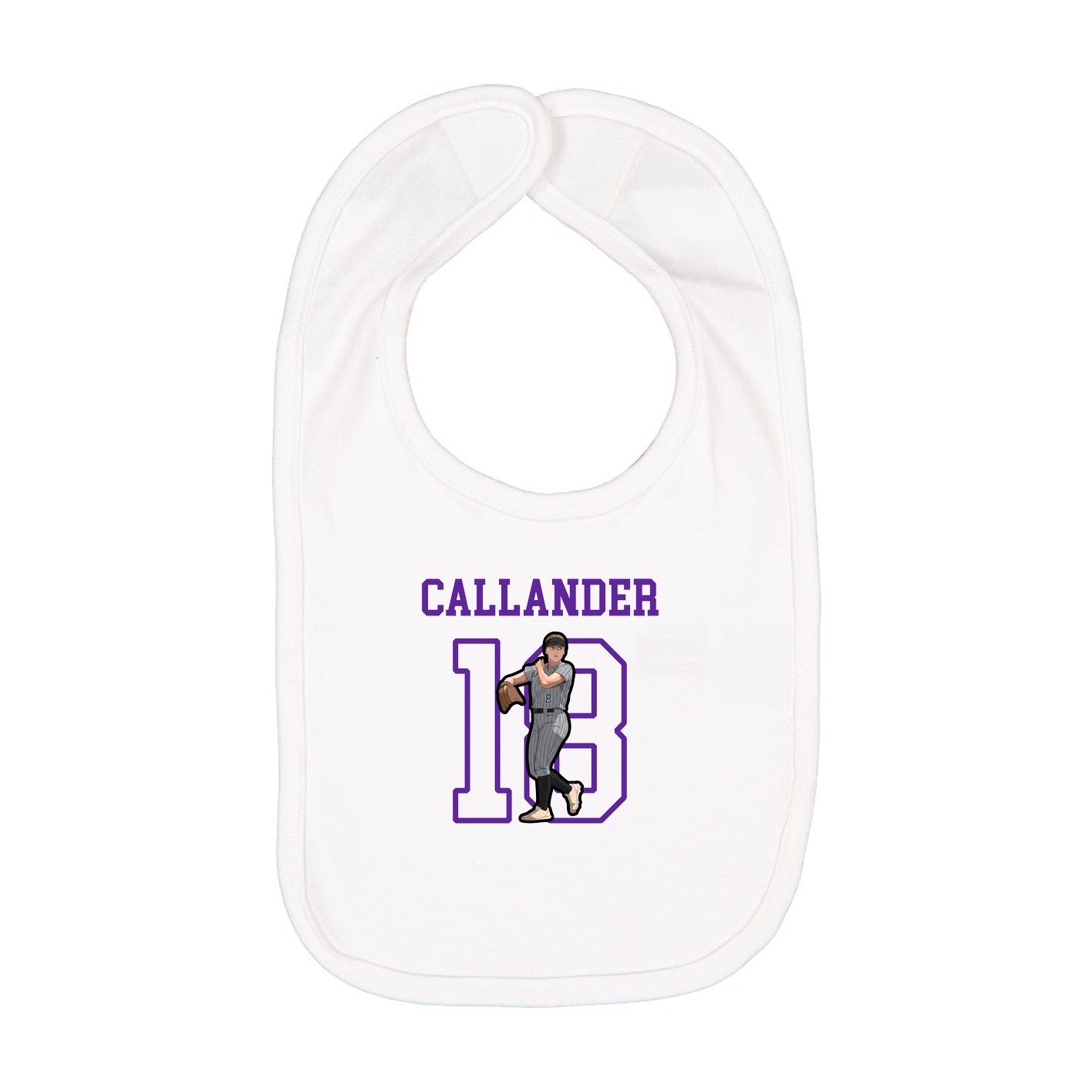 Infant Bib — Shirsey in White