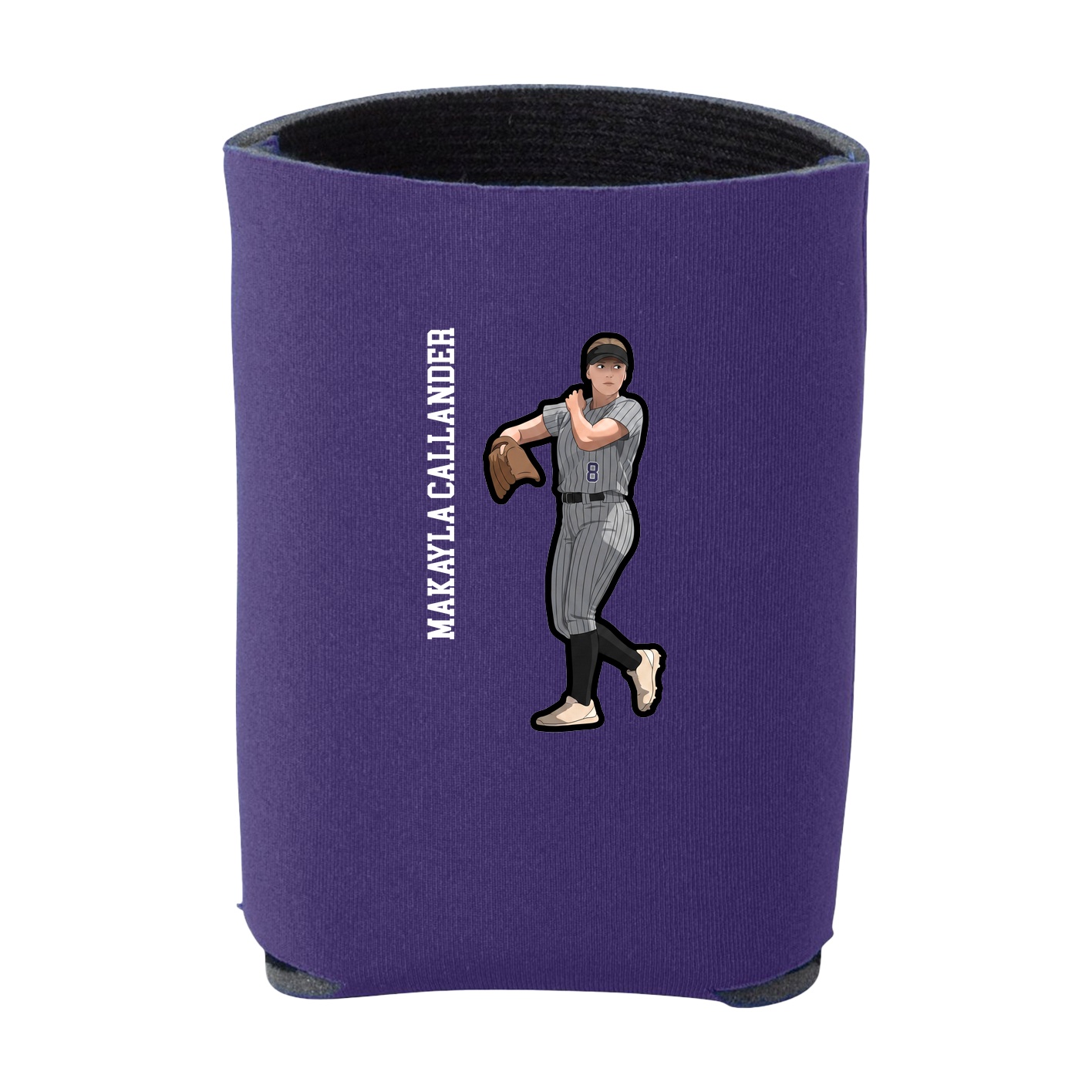 Can Holder — Name Vertical in Purple