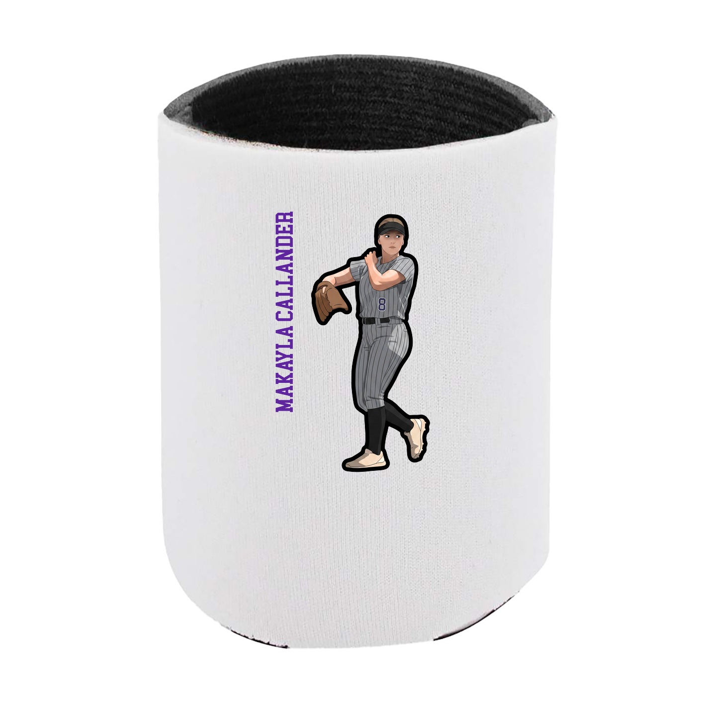Can Holder — Name Vertical in White