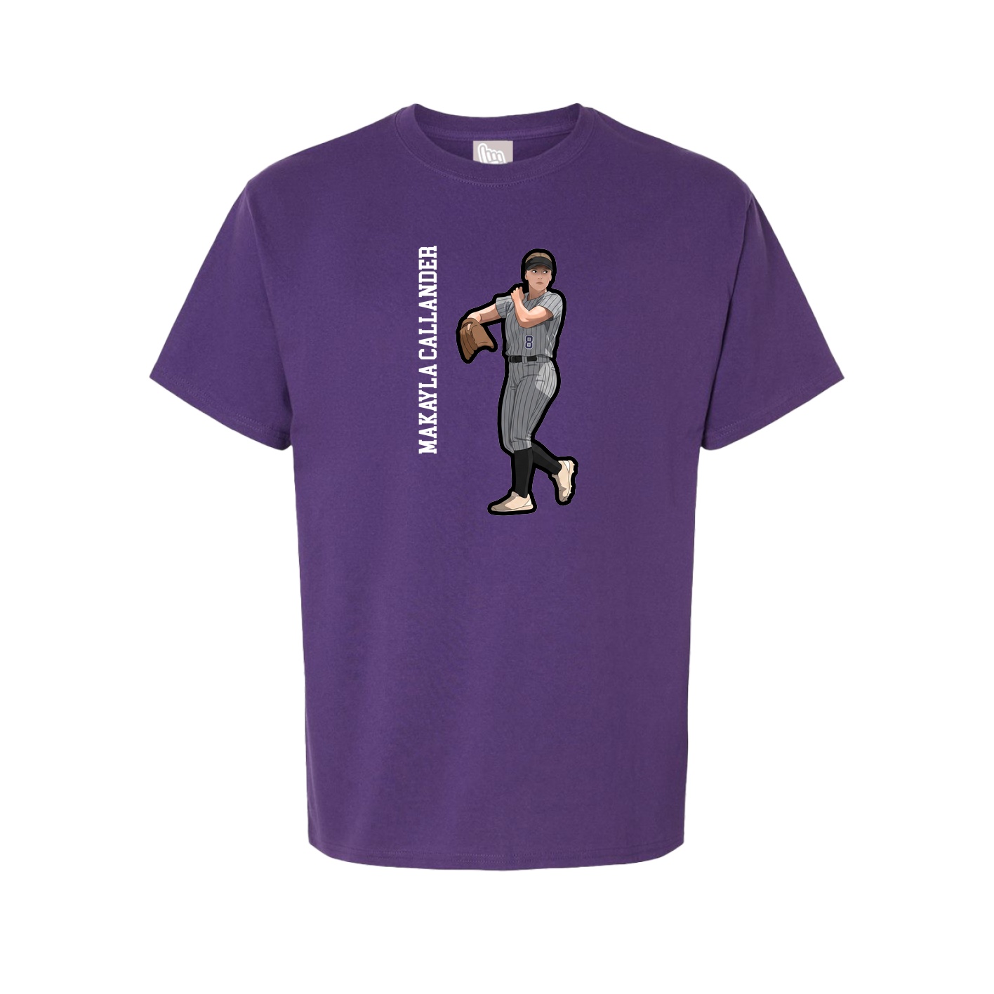 Tee — Name Vertical in Purple