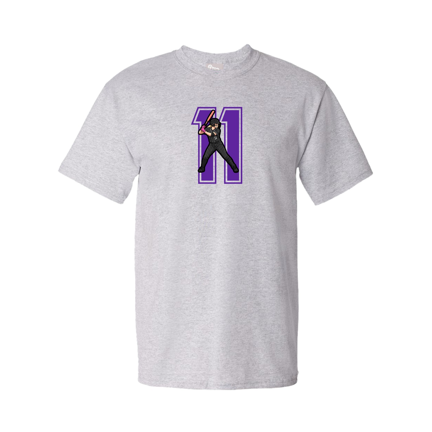 Youth Tee — Number in Grey