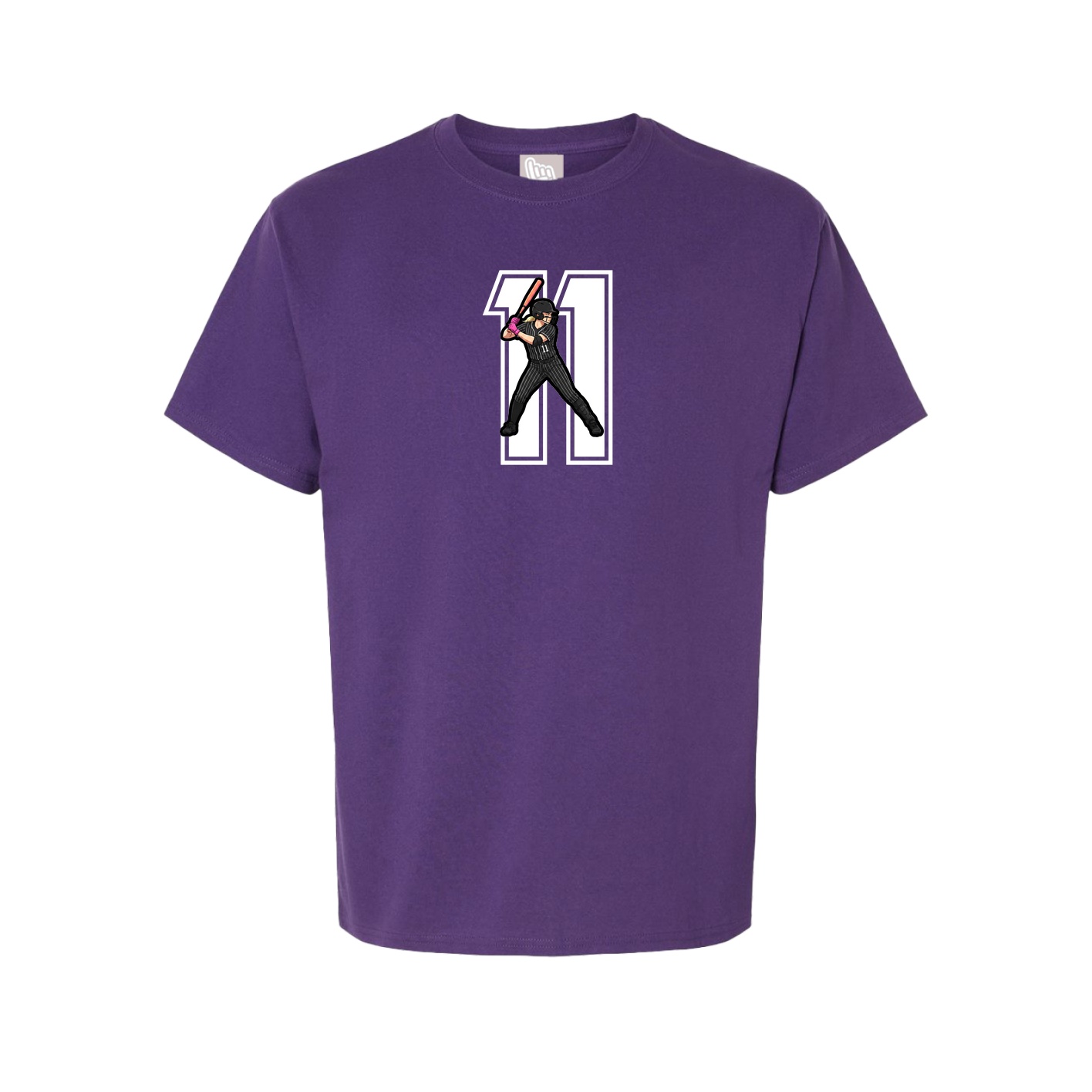 Youth Tee — Number in Purple