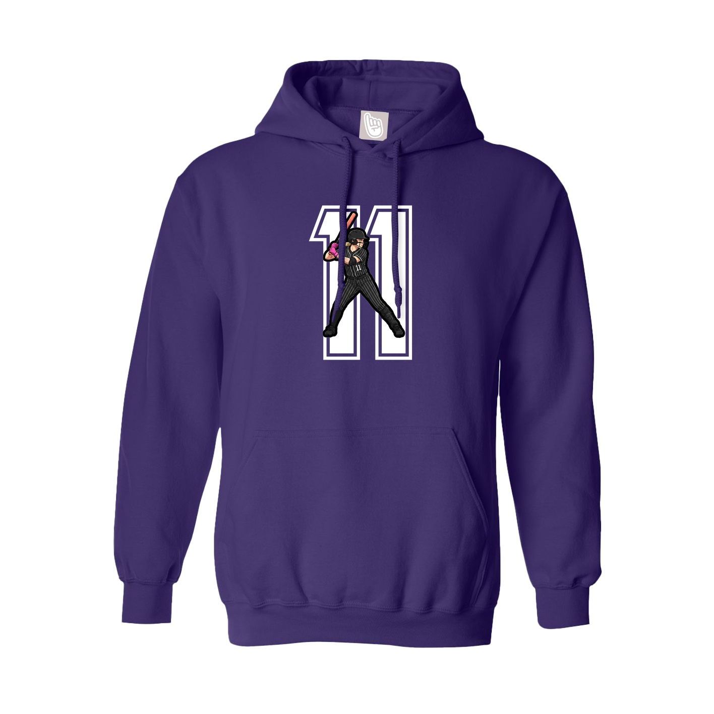 Hoodie — Number in Purple