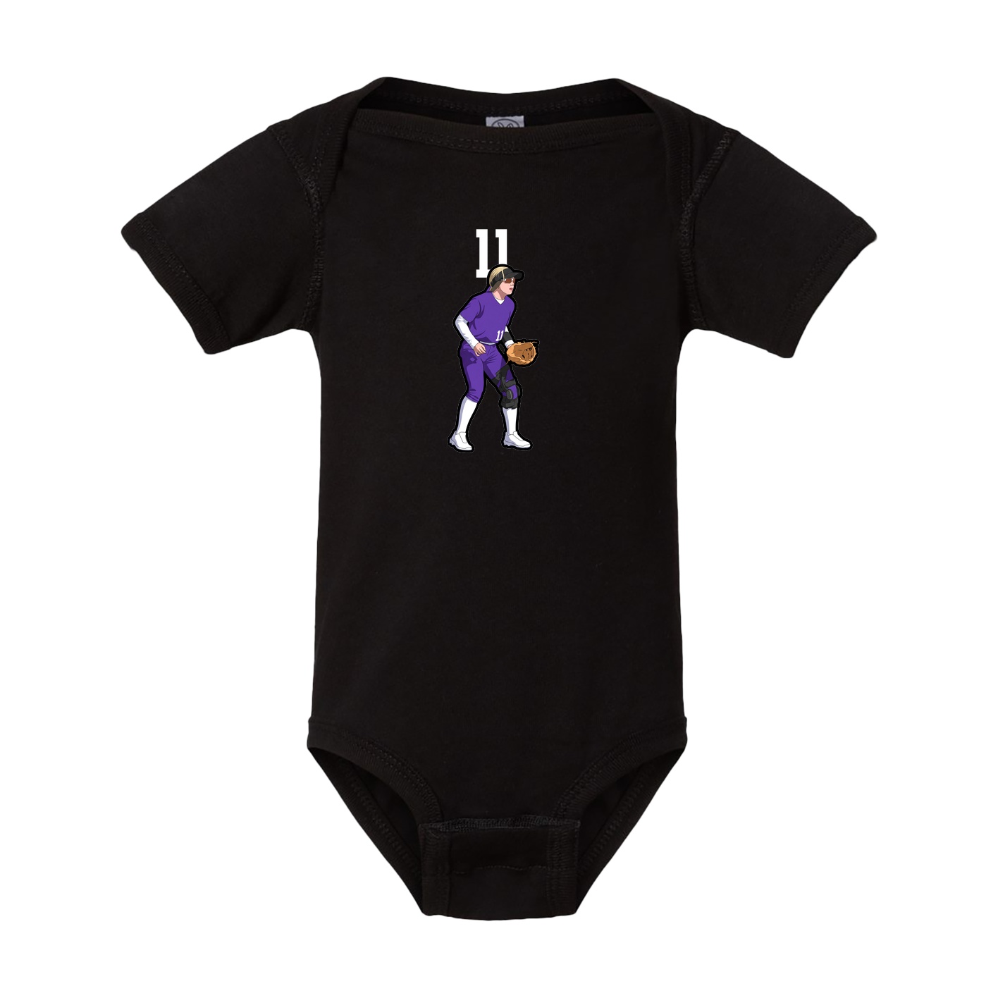 Baby Onesie — Number Top in Black