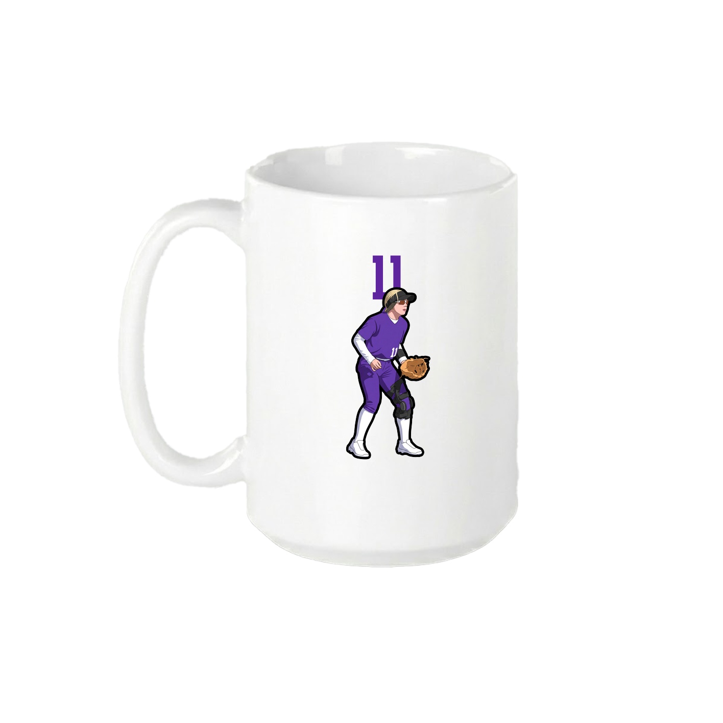 15oz Coffee Mug — Number Top in White