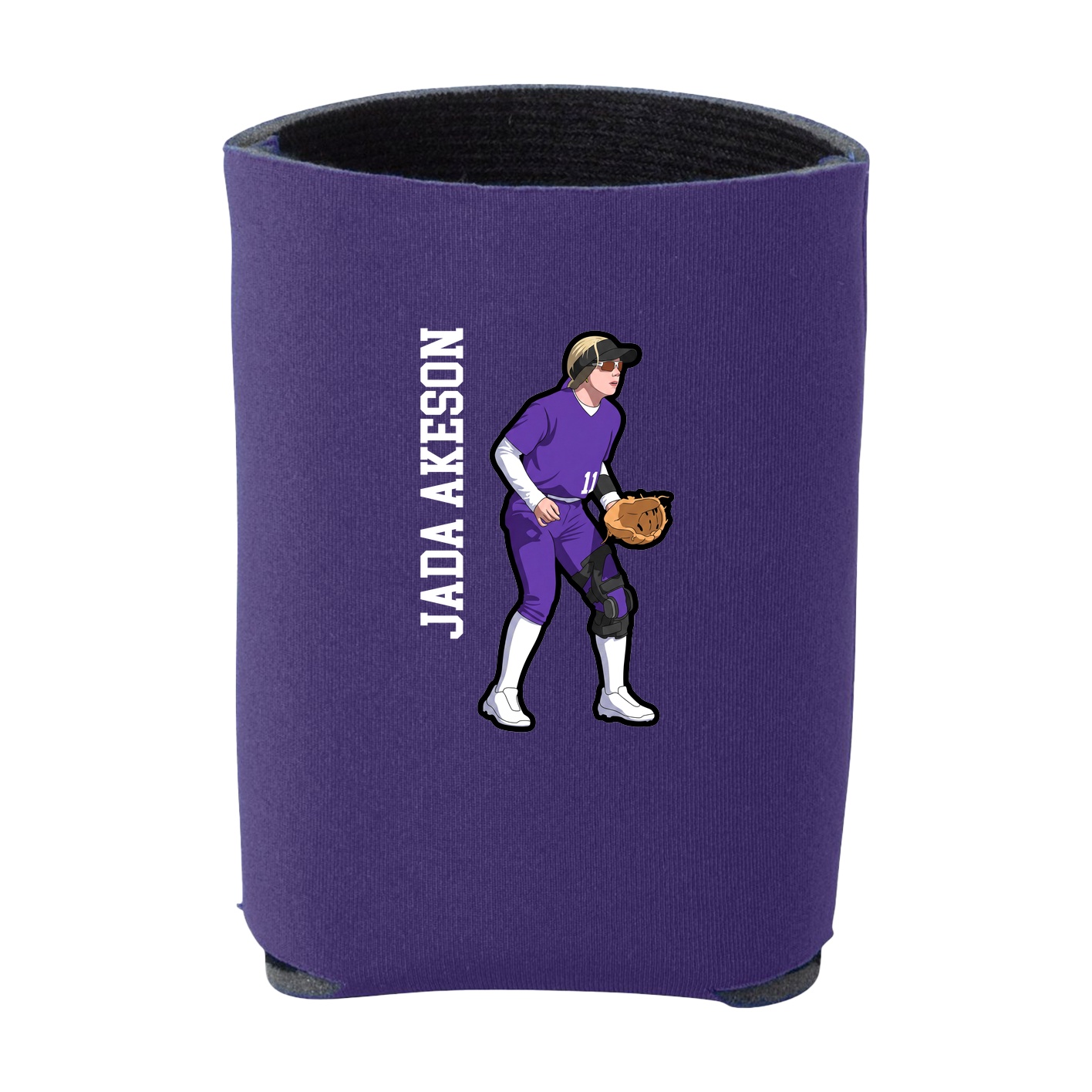 Can Holder — Name Vertical in Purple