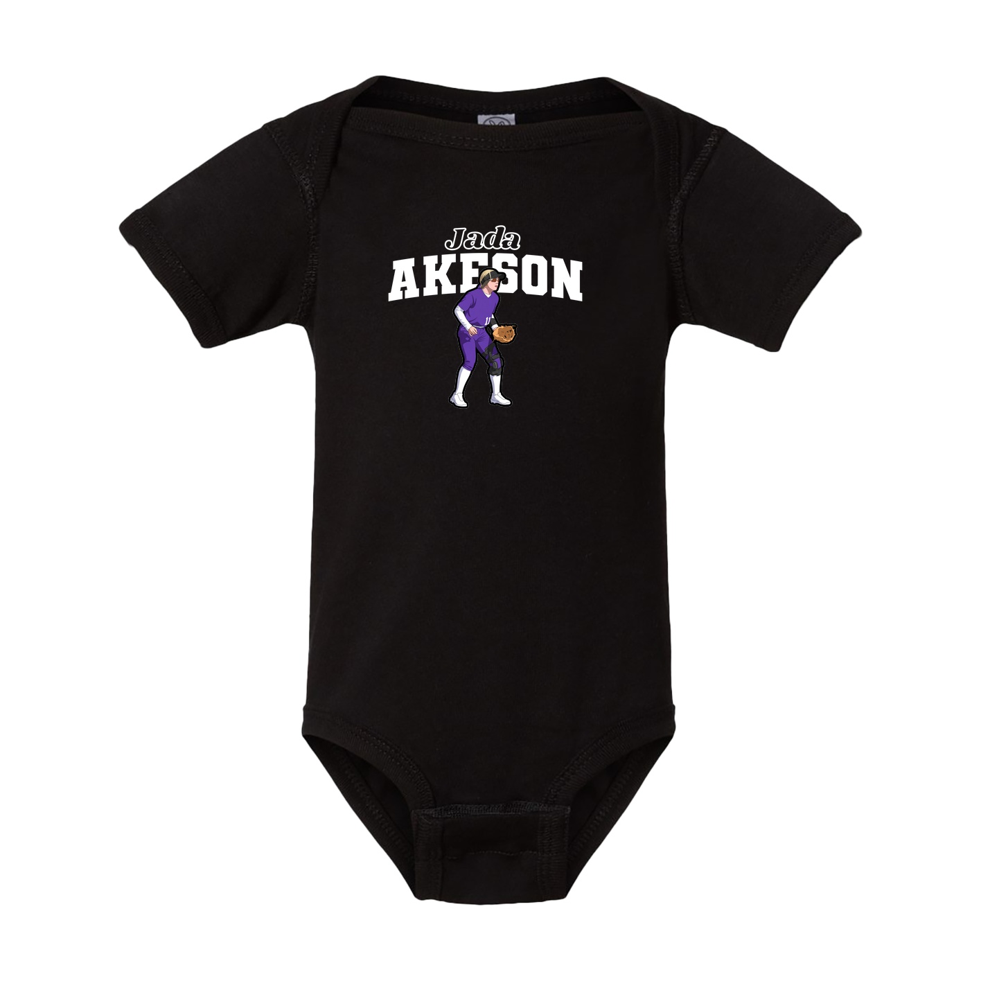 Baby Onesie — Name Arch in Black