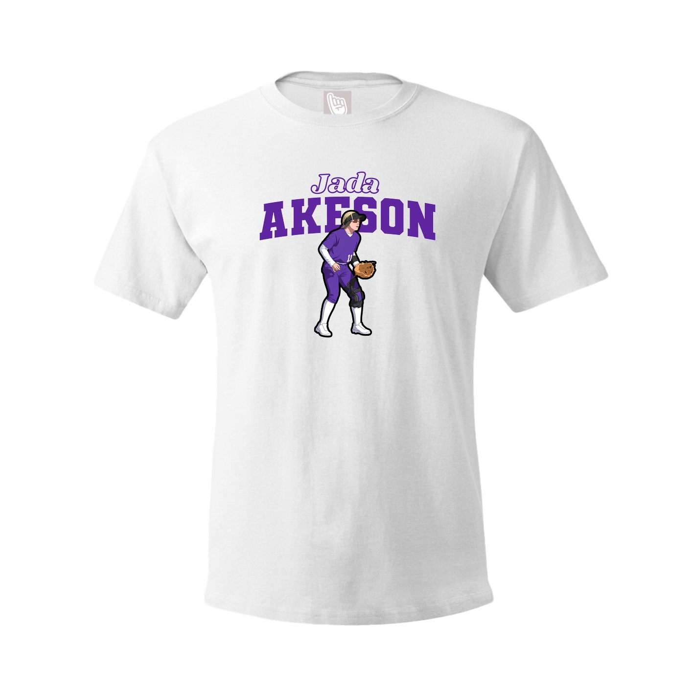 Youth Tee — Name Arch in White