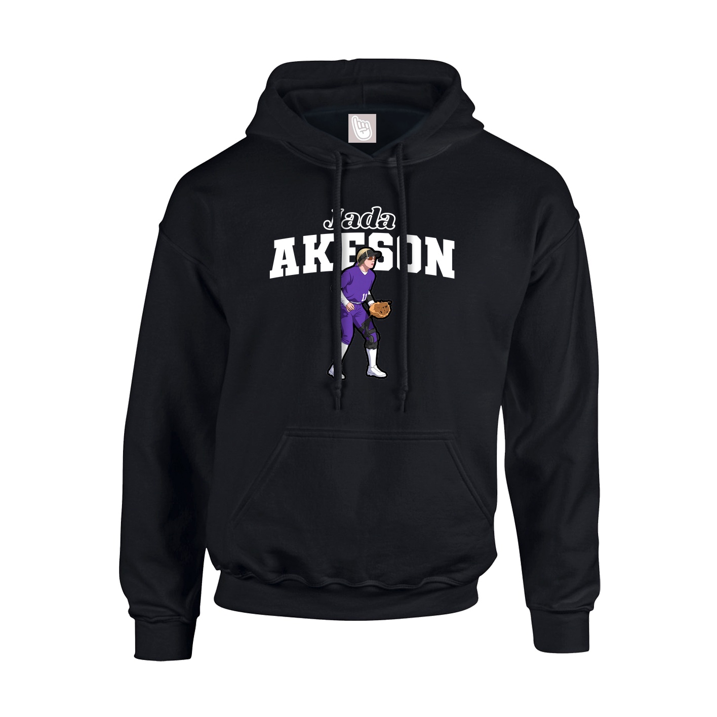 Hoodie — Name Arch in Black