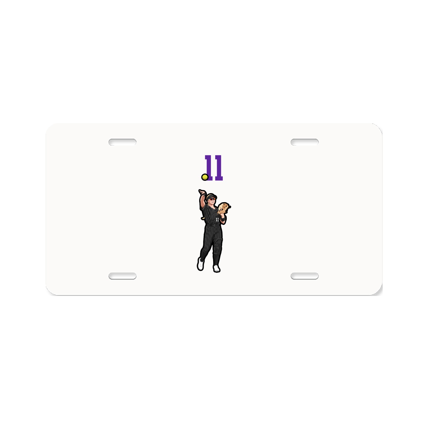 License Plate — Number Top in Classic