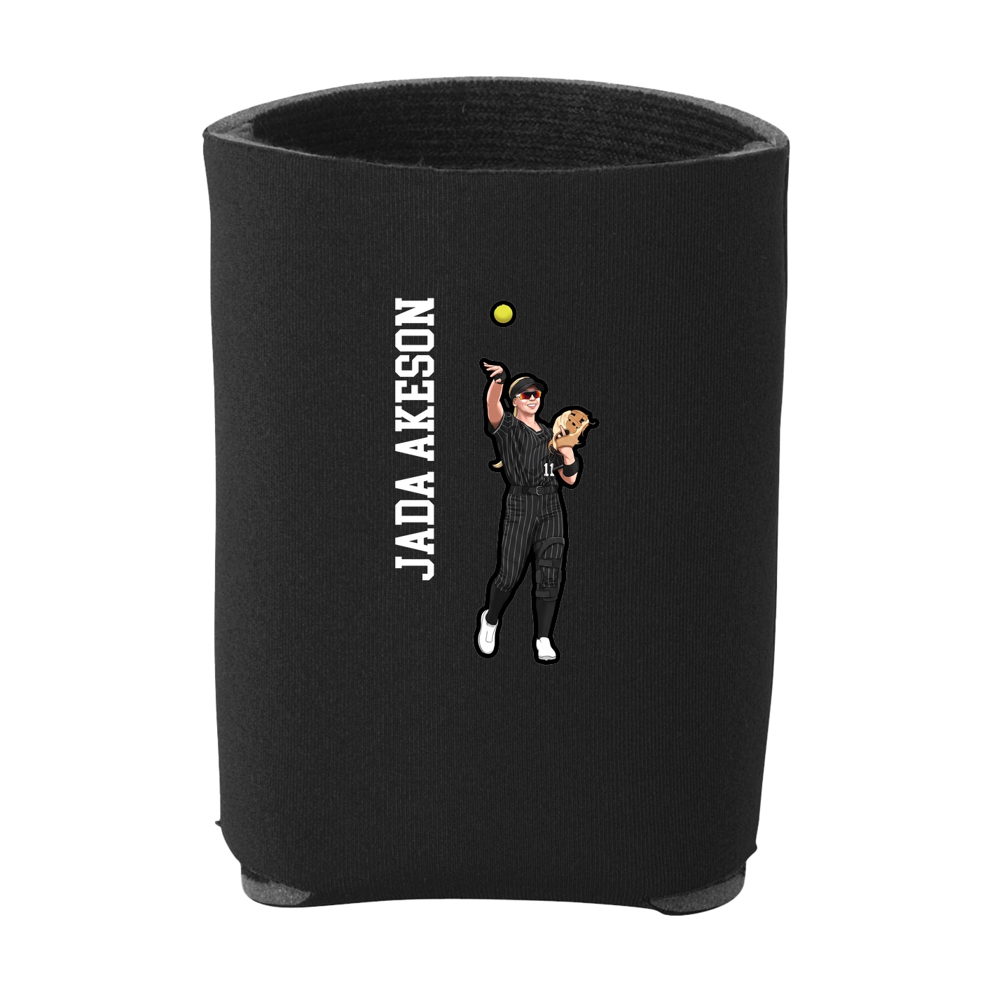 Can Holder — Name Vertical in Black