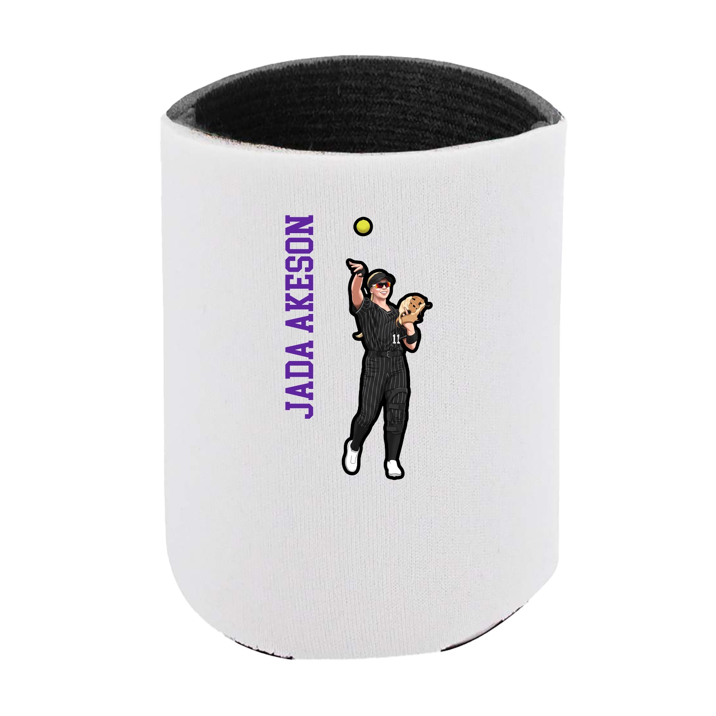 Can Holder — Name Vertical in White