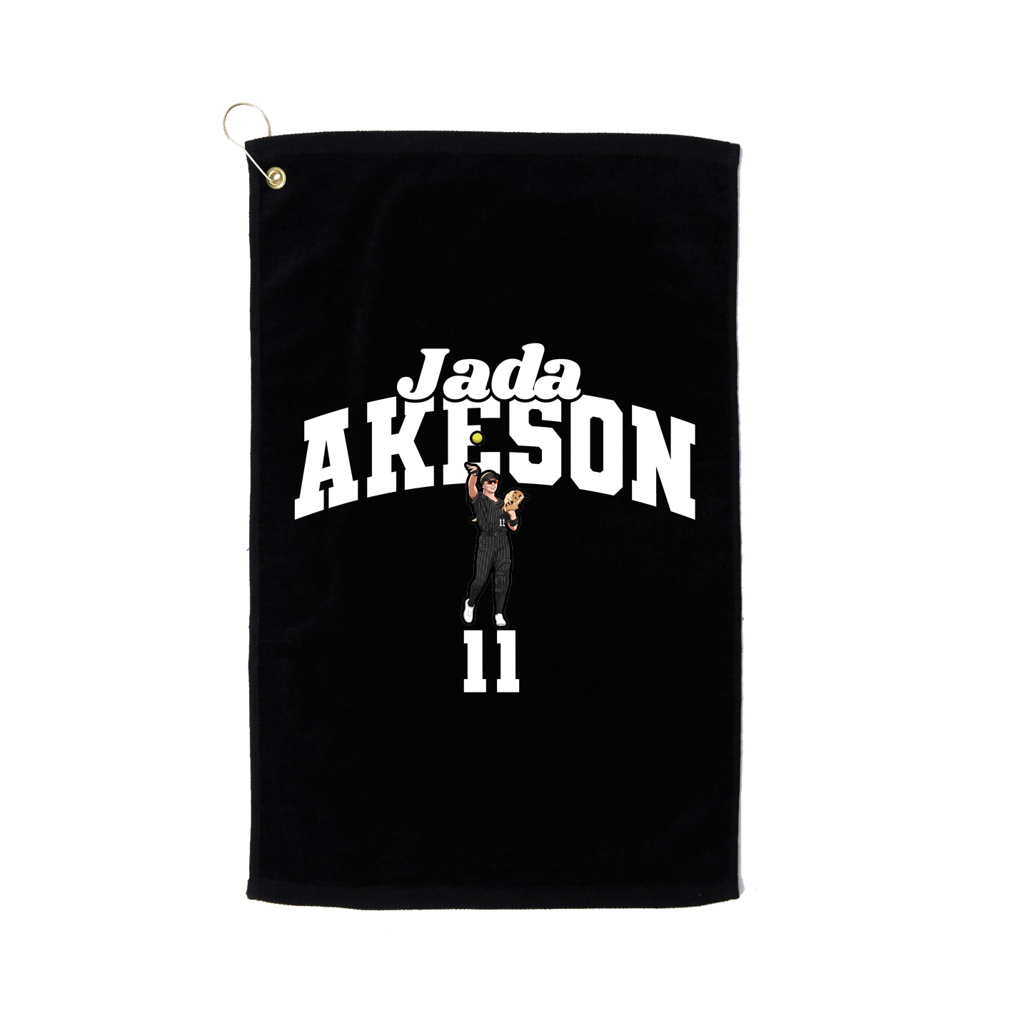 Golf Towel — Signature Arch in Black