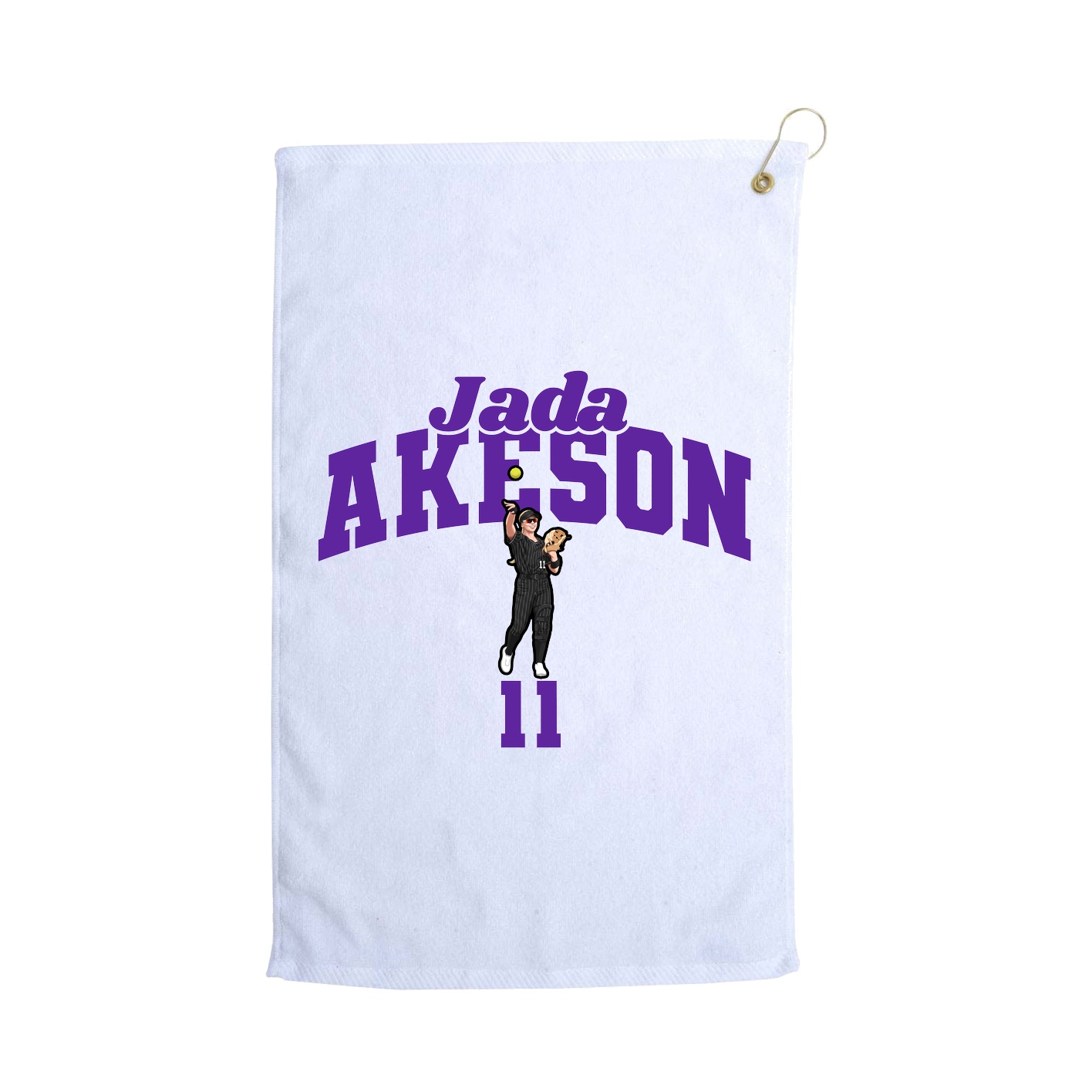 Golf Towel — Signature Arch in White